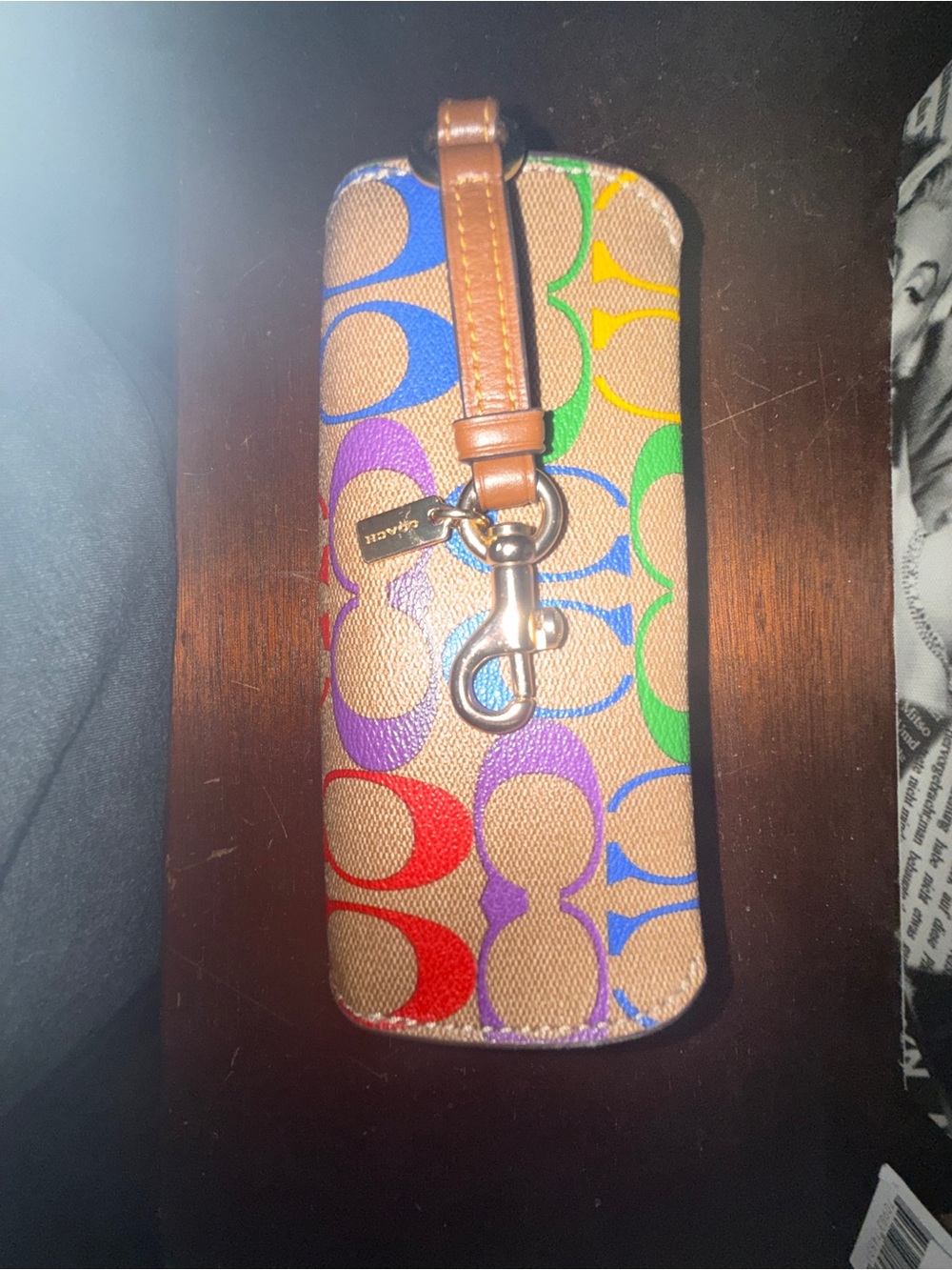 Coach Multicolor Signature Canvas EyeGlass Case Pride rainbow - Picture 2 of 4